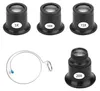 4 Stück Uhrmacherlupe 35x/10x/15x/20x Juwelierlupe Okular Produktbild-Vorschau 1