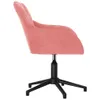 vidaXL Chaise de bureau pivotante rose velours Voir les images du produit 4