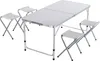 Set aus Campingtisch und 4 Klapphockern - 125 x 60 cm - Produktbild-Vorschau 1
