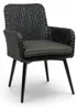 Dining-Gartenstuhl | Pisa | Schwarz | Rattan | 2er Set Produktbild-Vorschau 1