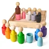Ulanik Jouets en bois Montessori "Poupées à emboîter dans Voir les images du produit 1