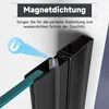 Duschtür Schwarz Nischentür Falttür 76x195cm Duschkabine Produktbild-Vorschau 4