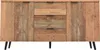 A front view of a wooden sideboard with three drawers and two doors, set against a white background. Anteprima dell’immagine prodotto