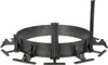 A black plastic garden border ring with support stakes is shown against a white background. Produktbild-Vorschau