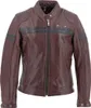 Veste moto Helstons Chica Buffalo, rouge foncé, L Voir les images du produit 1