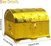 Piraten Schatztruhe mit Schloss und 2 Schlüsseln – goldene Produktbild-Vorschau 3