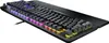 A black gaming keyboard with RGB lighting is shown from a diagonal angle on a white background. Produktbild-Vorschau