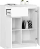 Kommode AKORD K80 Weiß 80 cm 2 Türen Schublade 4 Ebenen B80 Produktbild-Vorschau 2