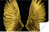 MuchoWow® Poster Goldene Flügel auf schwarzem Hintergrund Produktbild-Vorschau 1