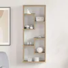 A wall shelf with decorative items on it, displayed against a textured wall. Náhled obrázku produktu