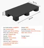 VEVOR Kunststoffpalette 1000x500x136 mm, Universale Produktbild-Vorschau 7