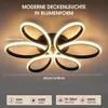 60W Modern Schwarz LED Deckenlampe in Blumenförmiges Produktbild-Vorschau 8
