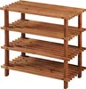 A wooden shoe rack with multiple shelves, shown against a white background. Anteprima dell’immagine prodotto