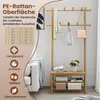 COSTWAY Appendiabiti con panca per scarpe, scarpiera, 2 Anteprima dell’immagine prodotto 4
