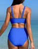 ASKSA Dámské bikiny Push Up Belly Swimsuit y dvoudílné Náhled obrázku produktu 4