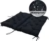 Topchances Gartenkissen Schwarz 100x100x10cm, Wasserdicht, Produktbild-Vorschau 7