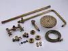 Sistema doccia Ari retro in ottone antico con doccia a Anteprima dell’immagine prodotto 4