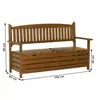 Kondela Gartenbank mit Stauraum Amula 150 cm - Braun Produktbild-Vorschau 18