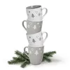 Weihnachtstassen 4er Set einfarbig Skandi Weihnachtsdeko Produktbild-Vorschau 1