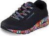 A black Skechers sneaker with colorful accents on the laces and sole. Náhled obrázku produktu