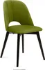 A green upholstered chair with black wooden legs, shown against a white background. Náhled obrázku produktu