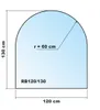 Rundbogen 120x130cm schwarz - Funkenschutzplatte Produktbild-Vorschau 2