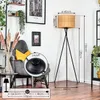 Dello Stehlampe aus Metall/Rattan in Schwarz/Natur Produktbild-Vorschau 4