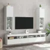 vidaXL TV-Schränke mit LED-Leuchten 2 Stk. Weiß 30,5x30x102 Produktbild-Vorschau 2