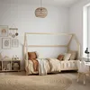 ML-Design Kinderbett 120x200cm mit Rausfallschutz, Dach & Produktbild-Vorschau 10
