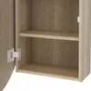 Badezimmer Hängeschrank oval mit Spiegel - Eichefarben - Produktbild-Vorschau 4