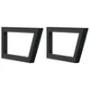 vidaXL Supports de lavabo 2 pcs. noir trapézoïdal acier Voir les images du produit 1