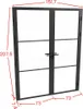 Komplette 2-flügelige Tür aus Aluminium und gehärtetem Glas Produktbild-Vorschau 5