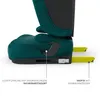 A close-up side view of a child car seat, highlighting its ISOFIX connectors and seatbelt guides. Produktbild-Vorschau
