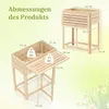 COSTWAY Vyvýšený záhon, dřevěný truhlík na květiny se Náhled obrázku produktu 3