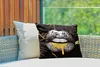 MuchoWow® Outdoor Kissen - Lippen - Geld - Abstrakt - 50x30 Produktbild-Vorschau 3