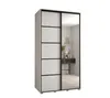 Šatní skříň ASIRI 5 - 140/60 cm, bílá / černá Náhled obrázku produktu 2