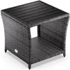 Casaria Tavolino in Polyrattan Piano in WPC 45x45x40cm Anteprima dell’immagine prodotto 1