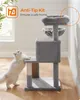 FEANDREA - Tiragraffi per gatti con piattaforma, grigio Anteprima dell’immagine prodotto 2