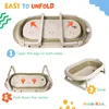 moovkee Babybadewanne Faltbar 80 cm Beige mit Thermometer Produktbild-Vorschau 6