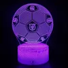 A 3D LED lamp shaped like a soccer ball with the FC Barcelona logo, illuminated in purple. Voir les images du produit