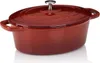 KELA Pekáč litinový s poklicí CALIDO 29x23x11cm červená Produktbild-Vorschau 2
