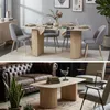 HOOZ Couchtisch & Esstisch Set Keramik Travertin-Optik – Produktbild-Vorschau 2