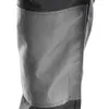 A close-up view of a gray pocket on black work pants. Voir les images du produit