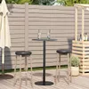 ZMH Gartentisch Rund Schwarz Ø60x105 cm Stahl Produktbild-Vorschau 3