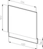 A technical drawing with dimensions of a kitchen cabinet front panel. Anteprima dell’immagine prodotto