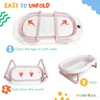 Baignoire pour bébé moovkee avec support, 80 cm, rose, Voir les images du produit 6