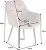 riess-ambiente Design Stuhl MILANO champagner beige Samt Produktbild-Vorschau 7