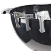 A close-up view of metal clips attached to the rim of a black grill. Produktbild-Vorschau