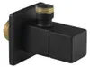 Sapho Eckventil mit Rosette, eckig, 1/2"x 3/8", schwarz Produktbild-Vorschau 3