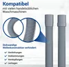 A close-up view of a washing machine drain hose, highlighting its features and compatibility. Produktbild-Vorschau
